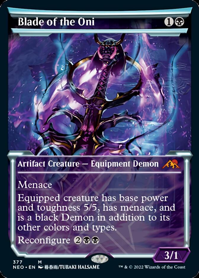 Blade of the Oni (Showcase Soft Glow) [Kamigawa: Neon Dynasty] | Card Citadel