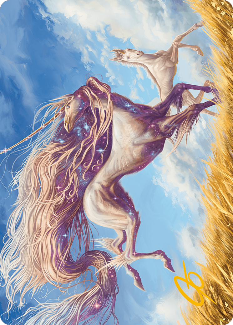 Nyxborn Unicorn Art Card (Gold-Stamped Signature) [Modern Horizons 3 Art Series] | Card Citadel