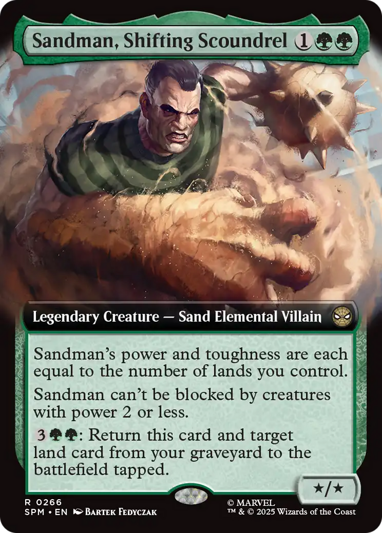 Sandman, Shifting Scoundrel (Extended Art) [Marvel's Spider-Man] | Card Citadel