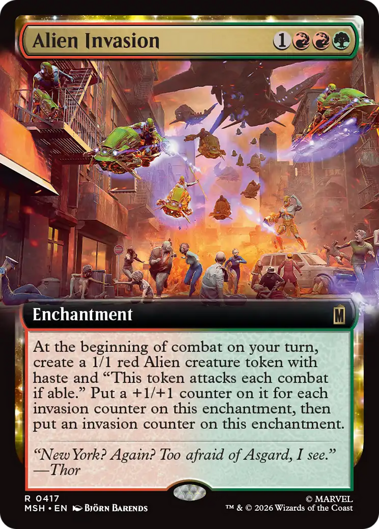 Alien Invasion (Extended Art) [Marvel Super Heroes] | Card Citadel