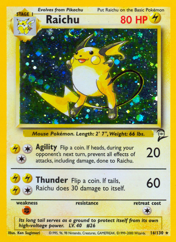 Raichu (16/130) [Base Set 2] | Card Citadel