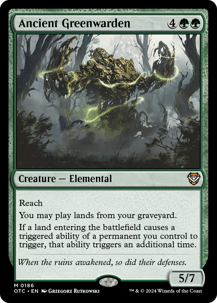 Ancient Greenwarden [Outlaws of Thunder Junction Commander] | Card Citadel