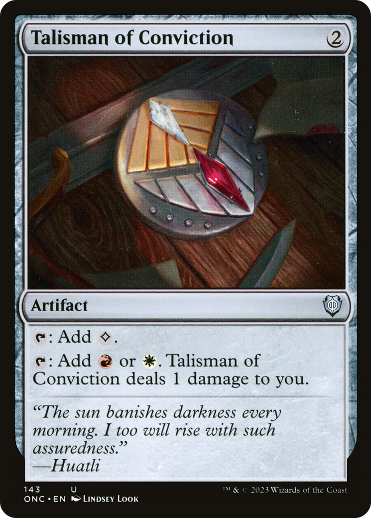 Talisman of Conviction [Phyrexia: All Will Be One Commander] | Card Citadel