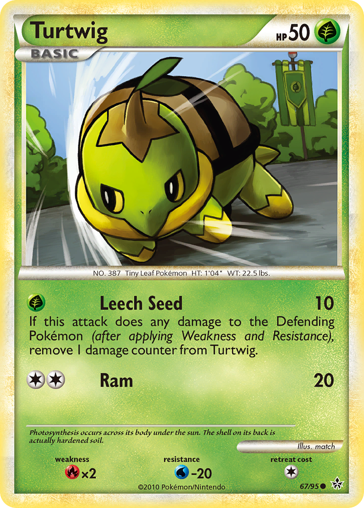 Turtwig (67/95) [HeartGold & SoulSilver: Unleashed] | Card Citadel