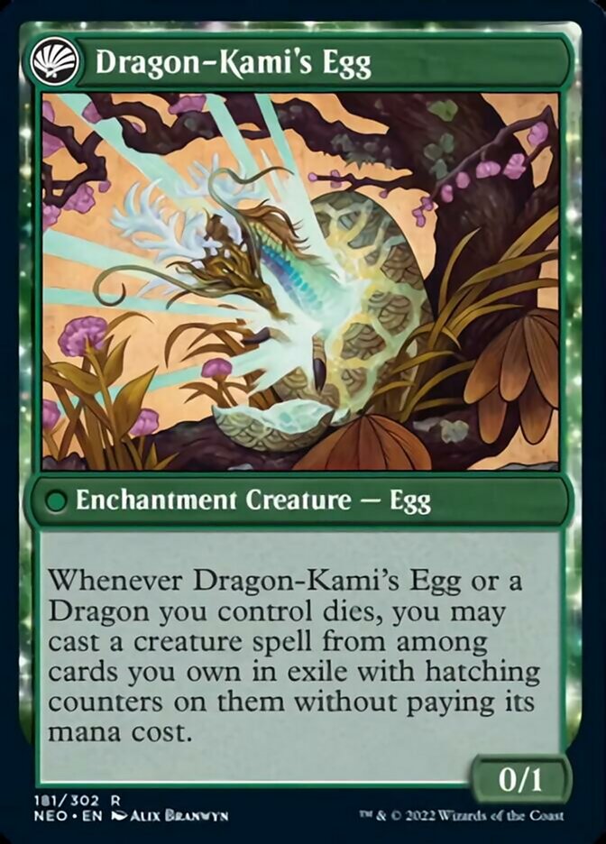 The Dragon-Kami Reborn // Dragon-Kami's Egg [Kamigawa: Neon Dynasty] | Card Citadel