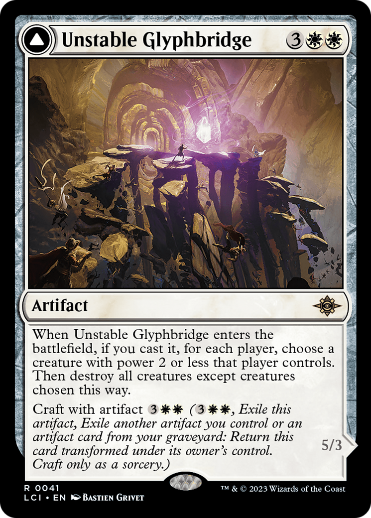 Unstable Glyphbridge // Sandswirl Wanderglyph [The Lost Caverns of Ixalan] | Card Citadel