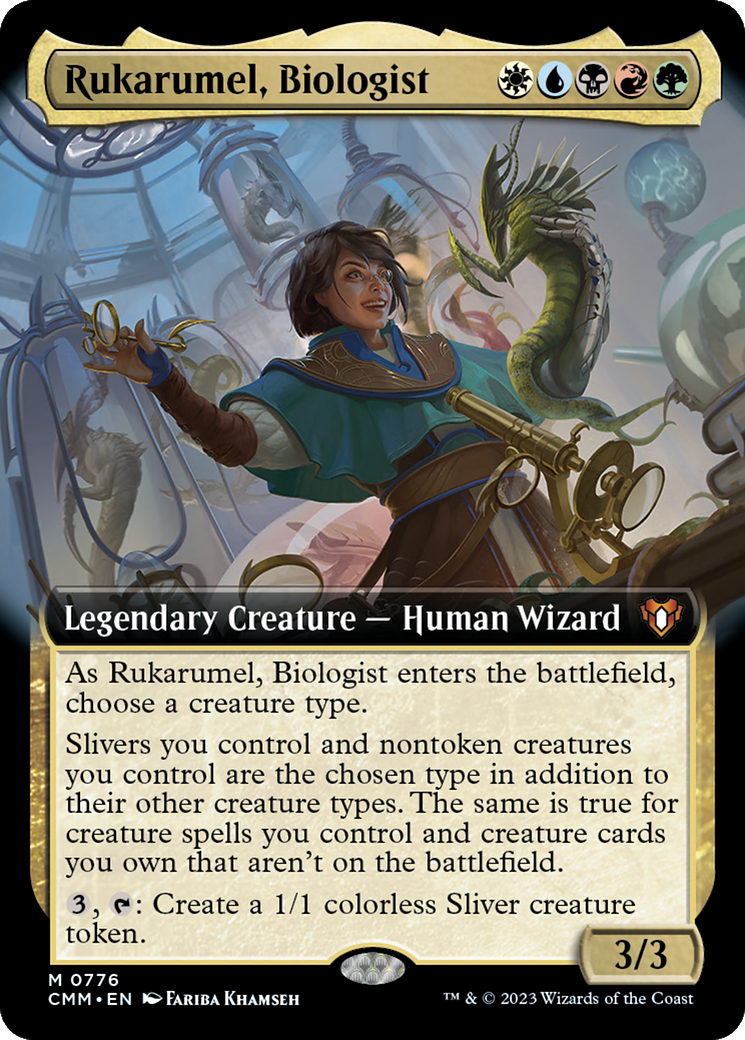 Rukarumel, Biologist (Extended Art) [Commander Masters] | Card Citadel