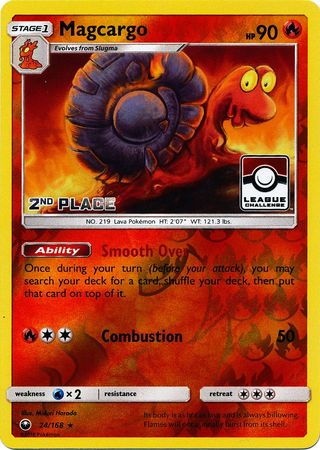 Magcargo (24/168) (League Promo 2nd Place) [Sun & Moon: Celestial Storm] | Card Citadel