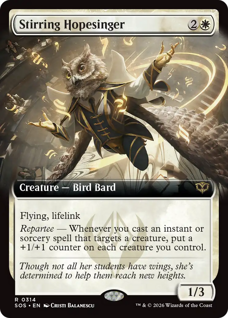 Stirring Hopesinger (Extended Art) [Secrets of Strixhaven] | Card Citadel