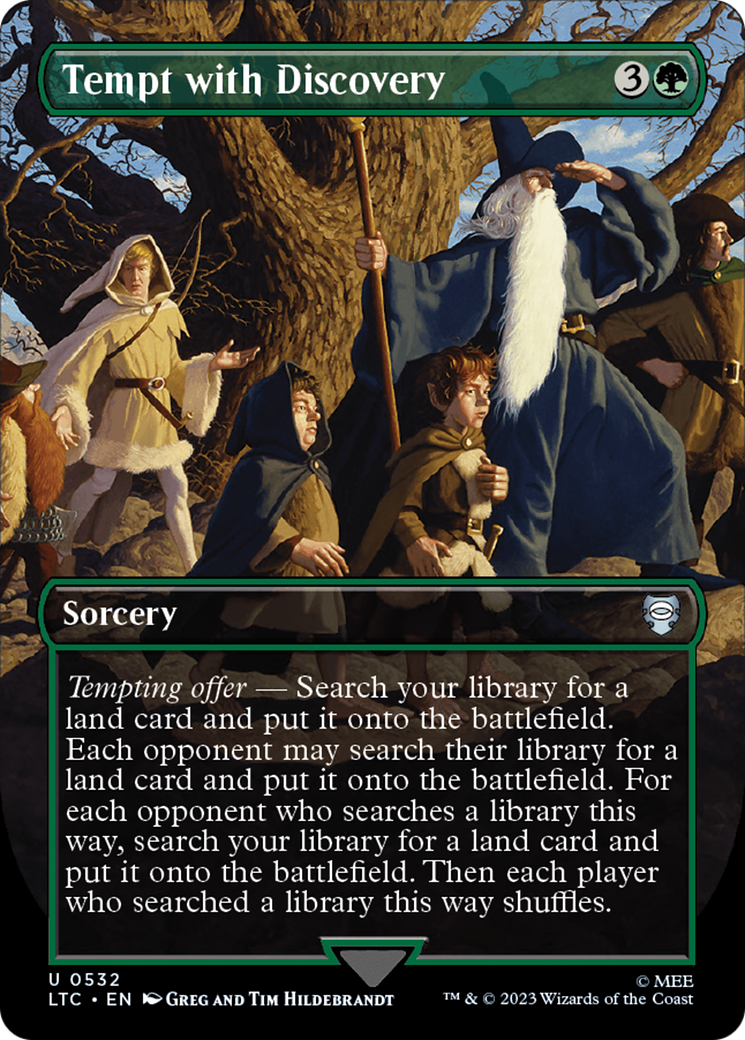 Tempt with Discovery (Borderless) [The Lord of the Rings: Tales of Middle-Earth Commander] | Card Citadel