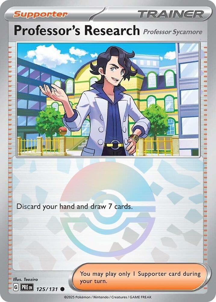 Professor's Research (125/131) [Professor Sycamore] (Poke Ball Pattern) [Scarlet & Violet: Prismatic Evolutions] | Card Citadel