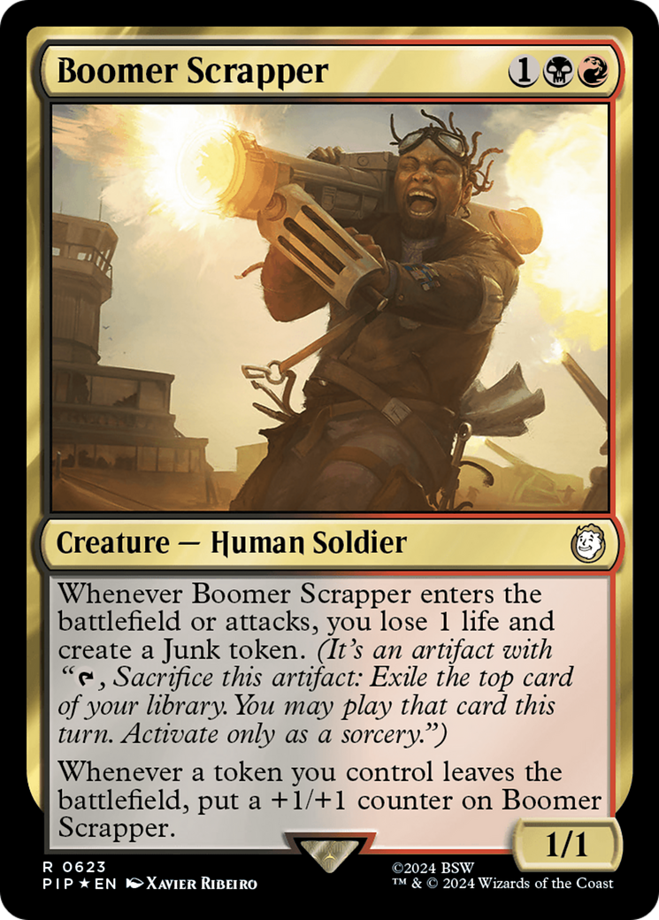 Boomer Scrapper (Surge Foil) [Fallout] | Card Citadel