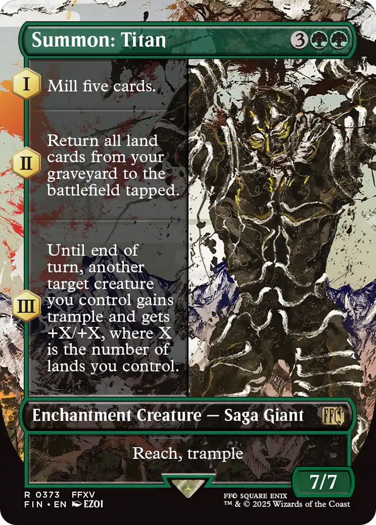 Summon: Titan (Borderless) [FINAL FANTASY] | Card Citadel