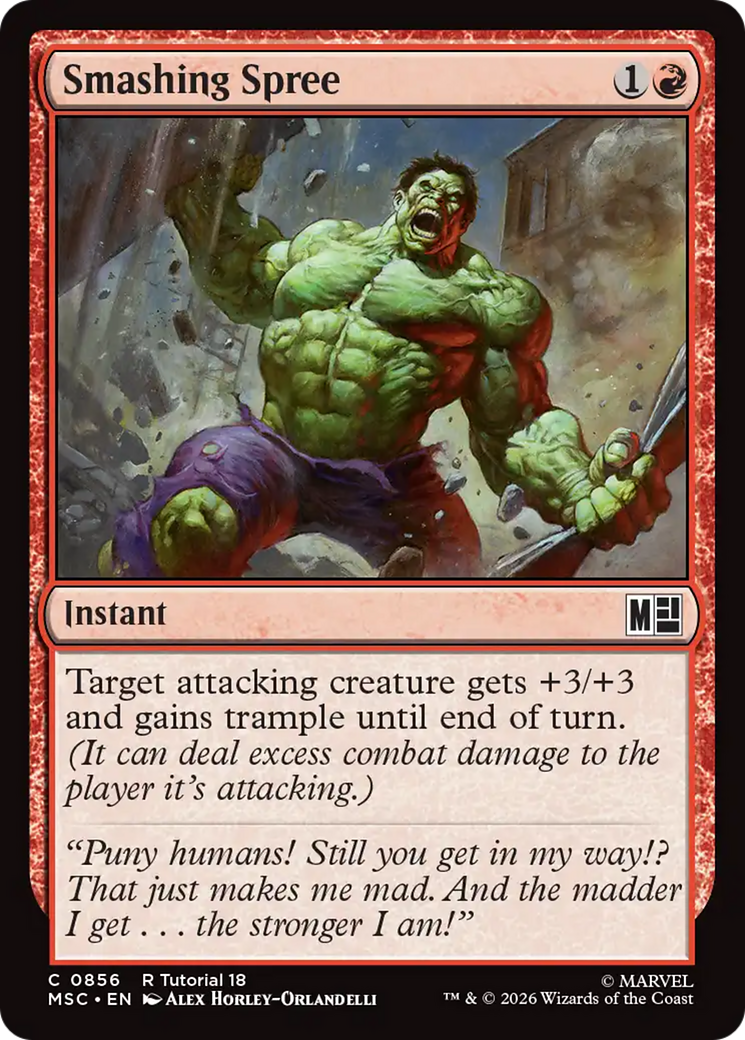 Smashing Spree (0856) [Marvel Super Heroes Commander] | Card Citadel
