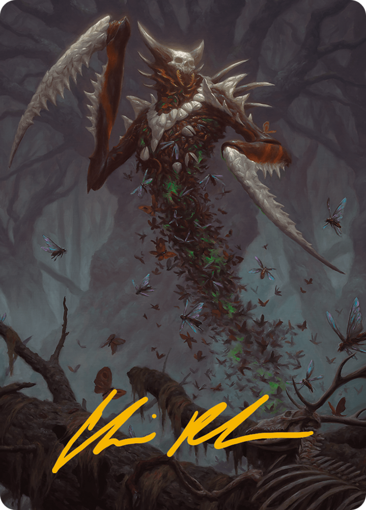 Grist, the Plague Swarm Art Card (Gold-Stamped Signature) [Modern Horizons 3 Art Series] | Card Citadel