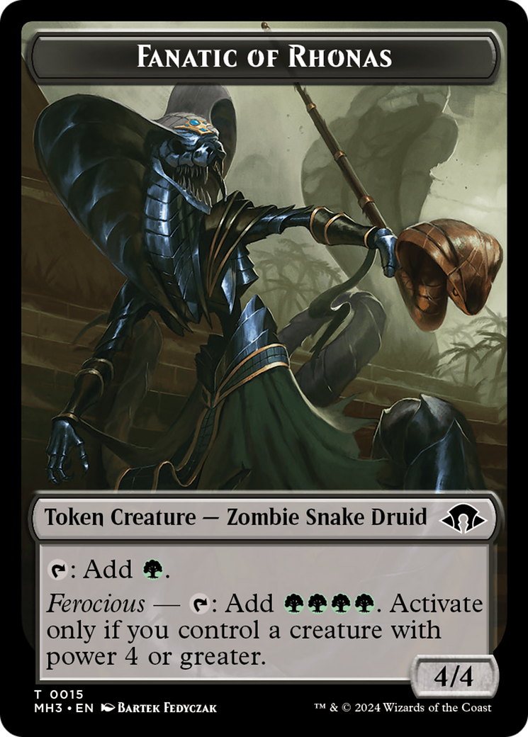 Fanatic of Rhonas Token [Modern Horizons 3 Tokens] | Card Citadel