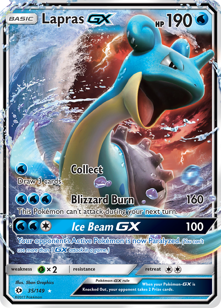 Lapras GX (35/149) [Sun & Moon: Base Set] | Card Citadel