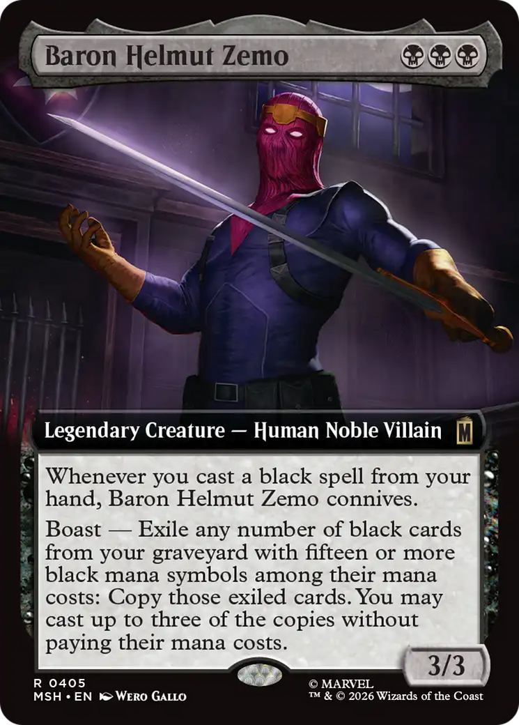 Baron Helmut Zemo (Extended Art) [Marvel Super Heroes] | Card Citadel