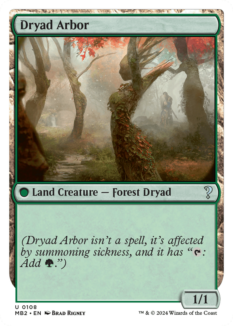 Dryad Arbor (White Border) [Mystery Booster 2] | Card Citadel