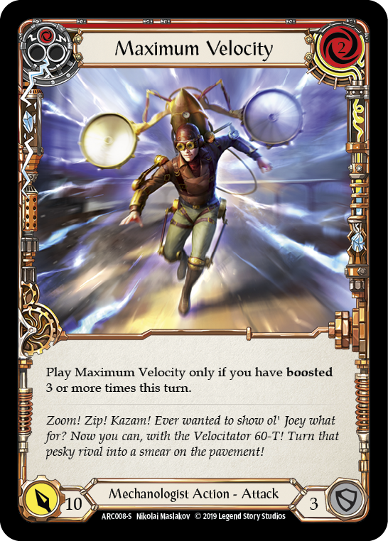Maximum Velocity [ARC008-S] (Arcane Rising)  1st Edition Rainbow Foil | Card Citadel