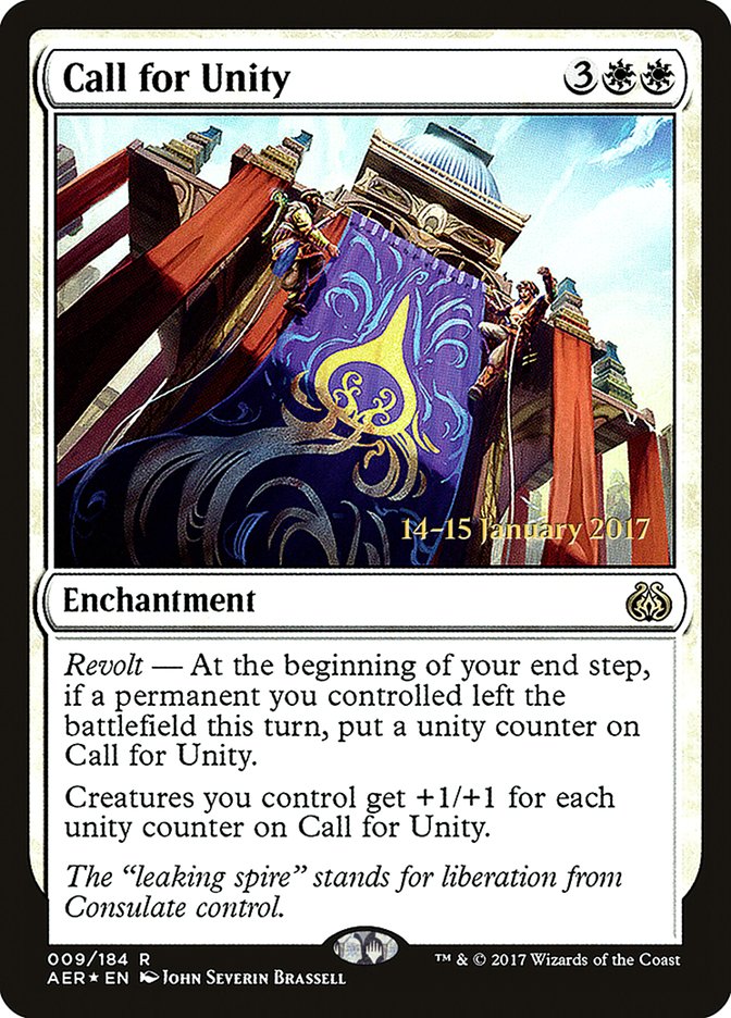 Call for Unity [Aether Revolt Prerelease Promos] | Card Citadel