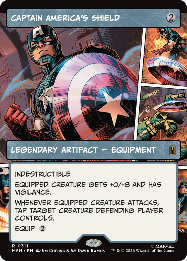 Captain America's Shield (Borderless) (0311) [Marvel Super Heroes] | Card Citadel