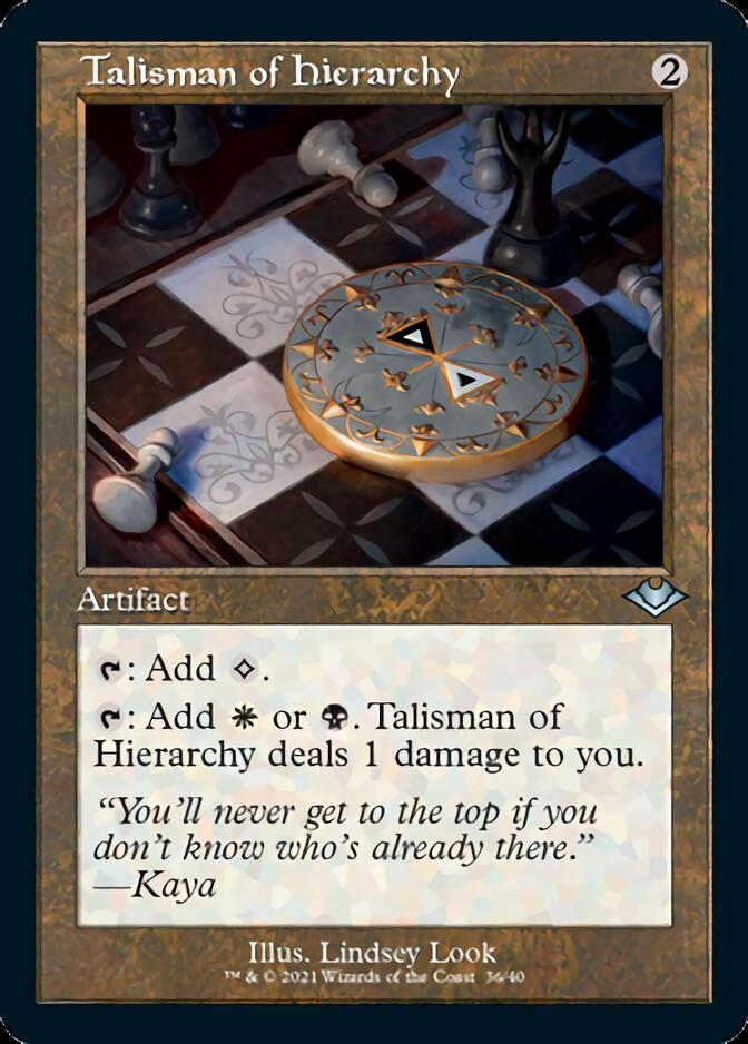 Talisman of Hierarchy (Retro Foil Etched) [Modern Horizons] | Card Citadel