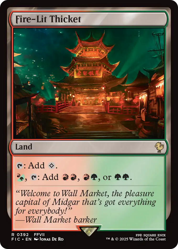 Fire-Lit Thicket [FINAL FANTASY Commander] | Card Citadel