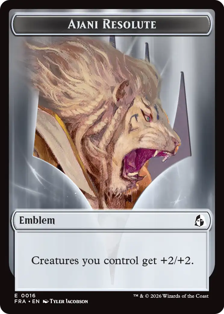 Ajani's Pridemate // Ajani Resolute Double-Sided Token [Reality Fracture Tokens] | Card Citadel