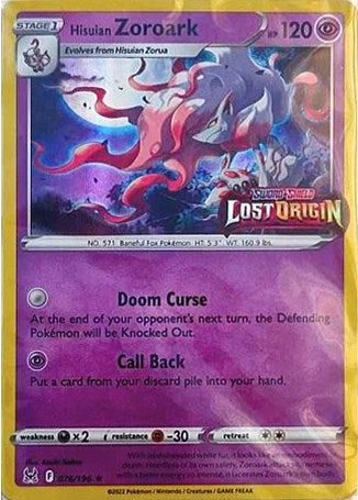 Hisuian Zoroark (076/196) (Lost Origin Stamp) [Sword & Shield: Lost Origin] | Card Citadel