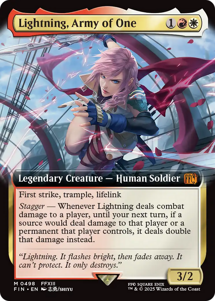 Lightning, Army of One (Extended Art) [FINAL FANTASY] | Card Citadel