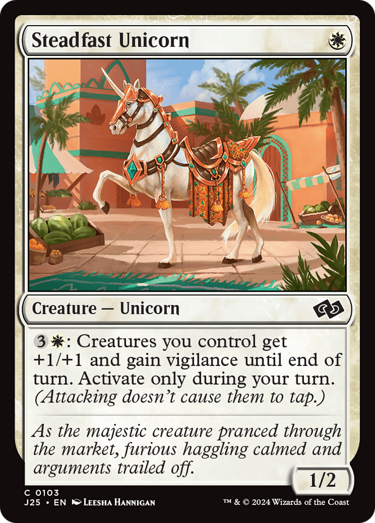 Steadfast Unicorn [Foundations Jumpstart] | Card Citadel