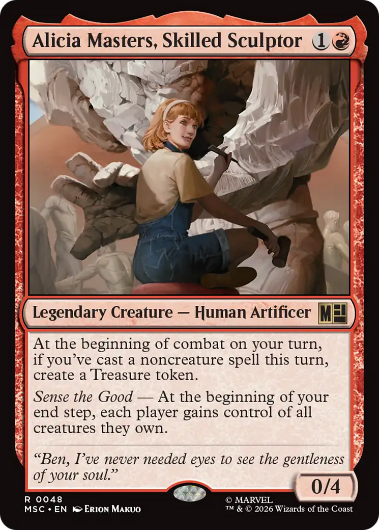 Alicia Masters, Skilled Sculptor (Surge Foil) [Marvel Super Heroes Commander] | Card Citadel