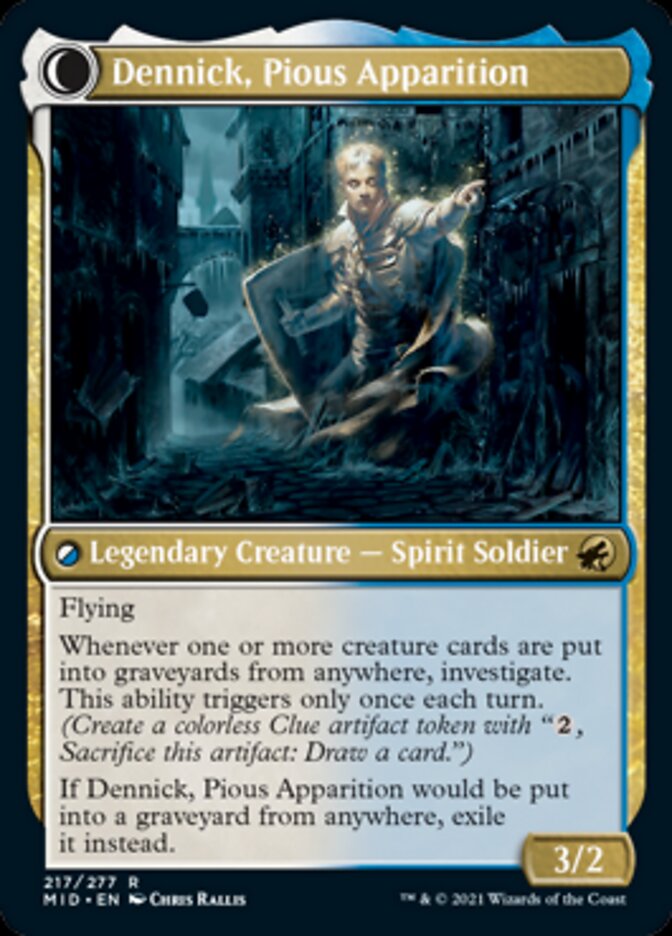 Dennick, Pious Apprentice // Dennick, Pious Apparition [Innistrad: Midnight Hunt] | Card Citadel