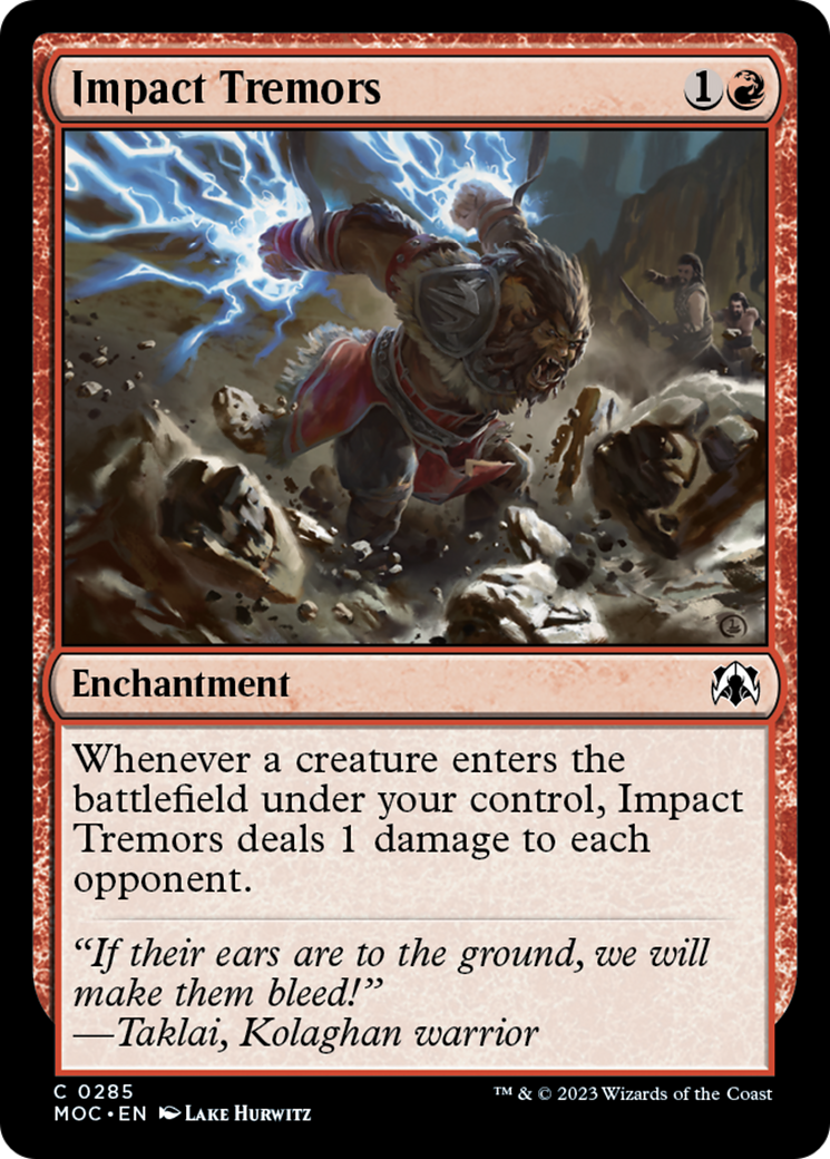 Impact Tremors [March of the Machine Commander] | Card Citadel