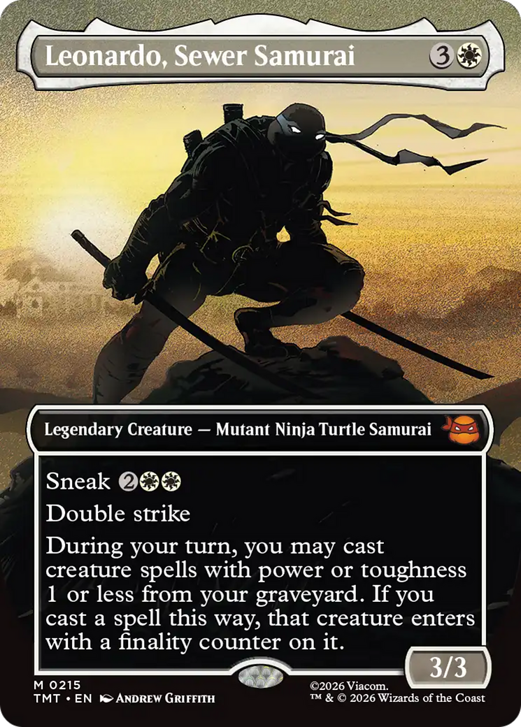 Leonardo, Sewer Samurai (Borderless) [Teenage Mutant Ninja Turtles] | Card Citadel