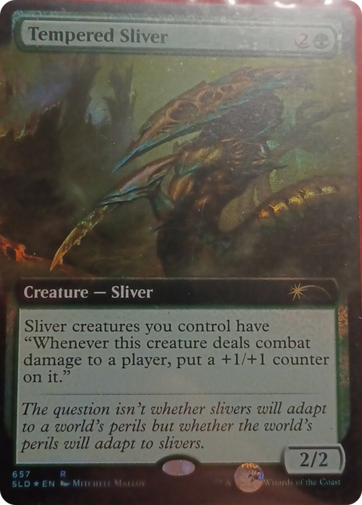 Tempered Sliver (Extended Art) [Secret Lair Drop Promos] | Card Citadel