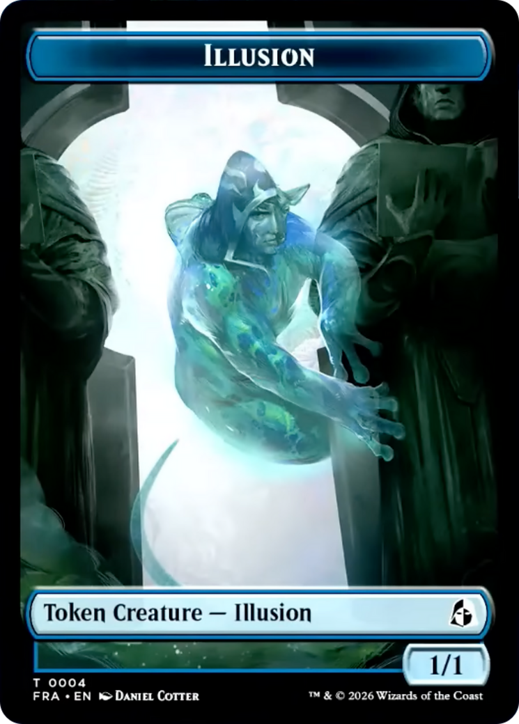 Illusion // Jace Double-Sided Token [Reality Fracture Tokens] | Card Citadel