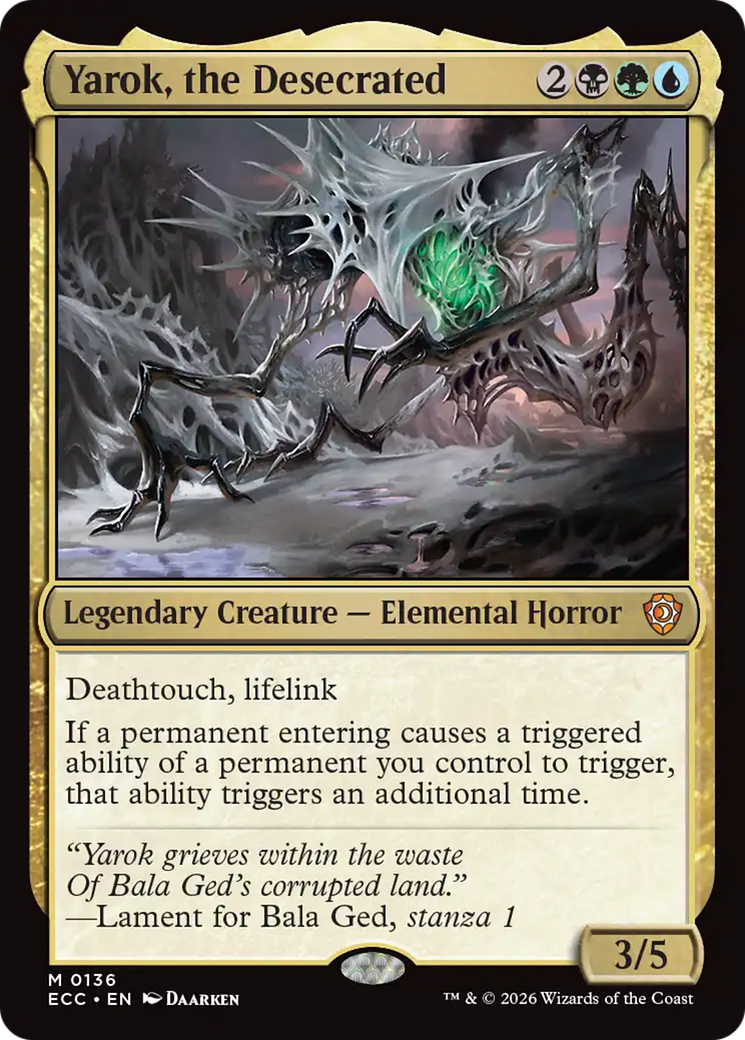Yarok, the Desecrated [Lorwyn Eclipsed Commander] | Card Citadel
