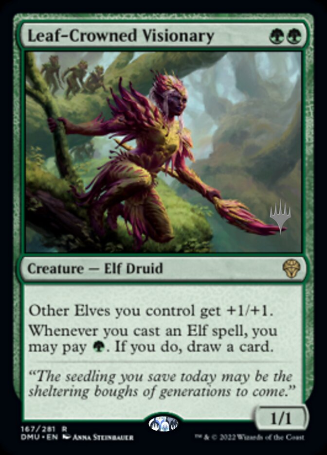 Leaf-Crowned Visionary (Promo Pack) [Dominaria United Promos] | Card Citadel