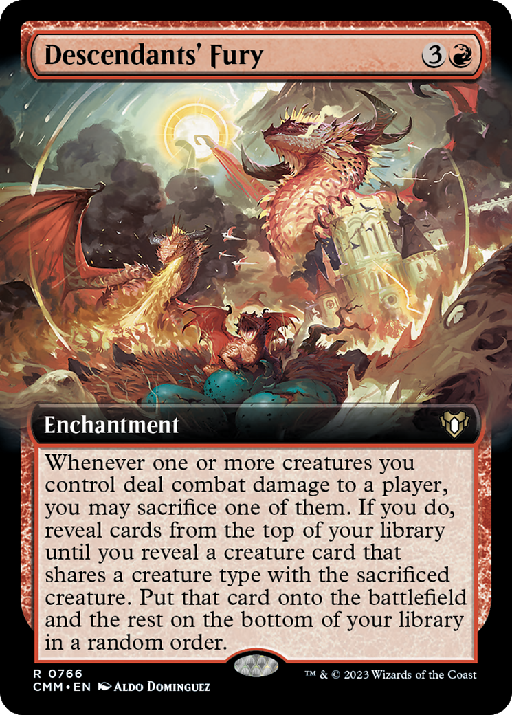 Descendants' Fury (Extended Art) [Commander Masters] | Card Citadel