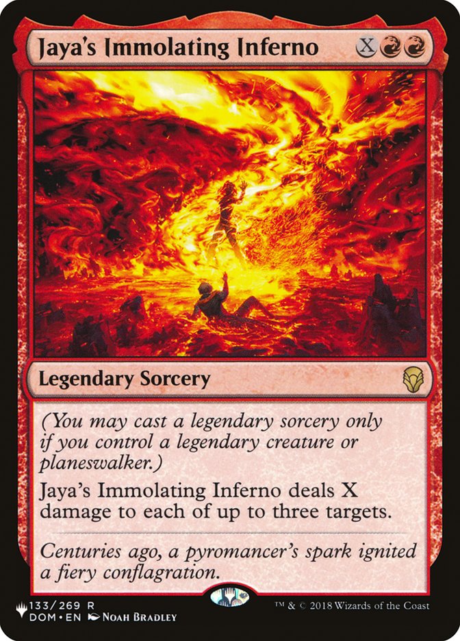 Jaya's Immolating Inferno [The List] | Card Citadel