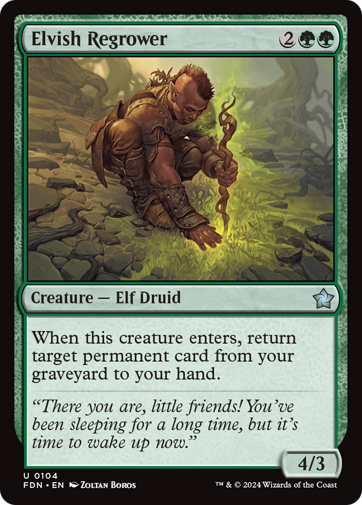 Elvish Regrower [Foundations] | Card Citadel