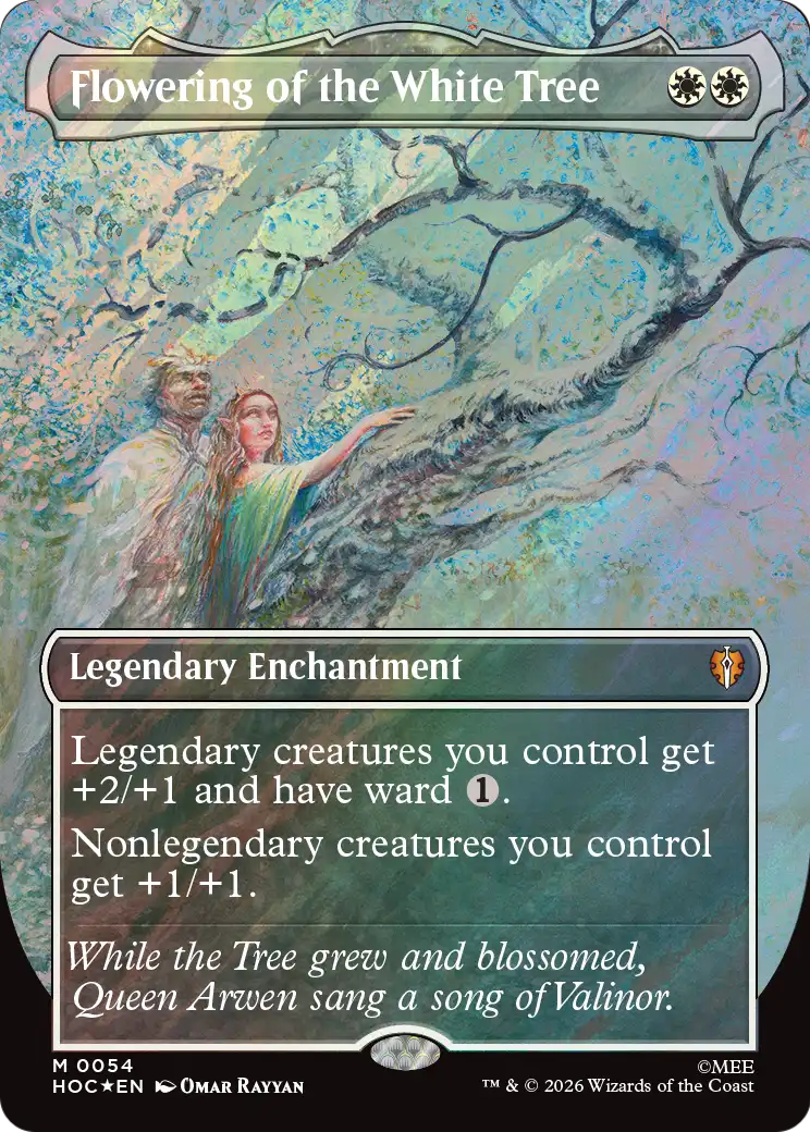 Flowering of the White Tree (Borderless) (Surge Foil) [The Hobbit: Eternal-Legal] | Card Citadel