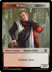 Human Cleric // Plot Double-Sided Token [Outlaws of Thunder Junction: Breaking News Tokens] | Card Citadel