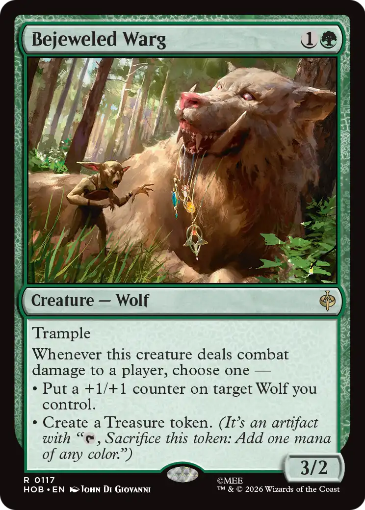 Bejeweled Warg [The Hobbit] | Card Citadel