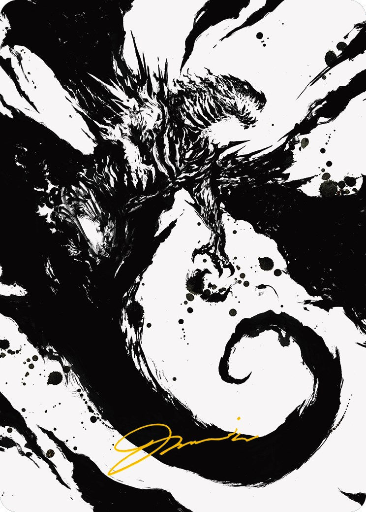 Capricious Hellraiser Art Card (Gold-Stamped Signature) [Phyrexia: All Will Be One Art Series] | Card Citadel