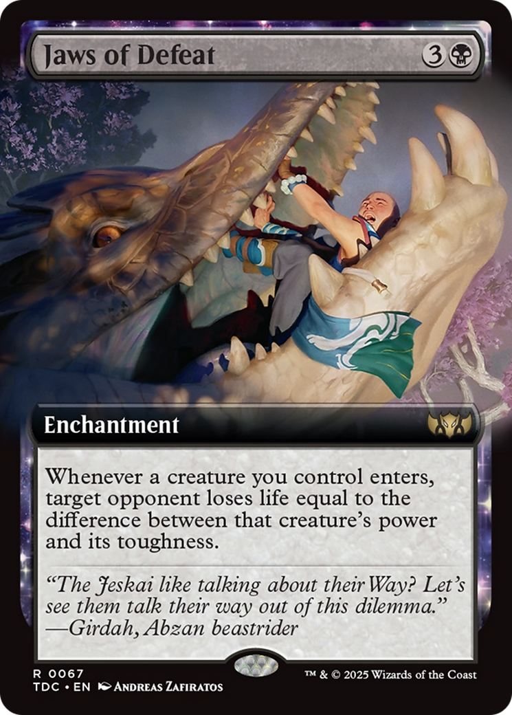 Jaws of Defeat (Extended Art) [Tarkir: Dragonstorm Commander] | Card Citadel