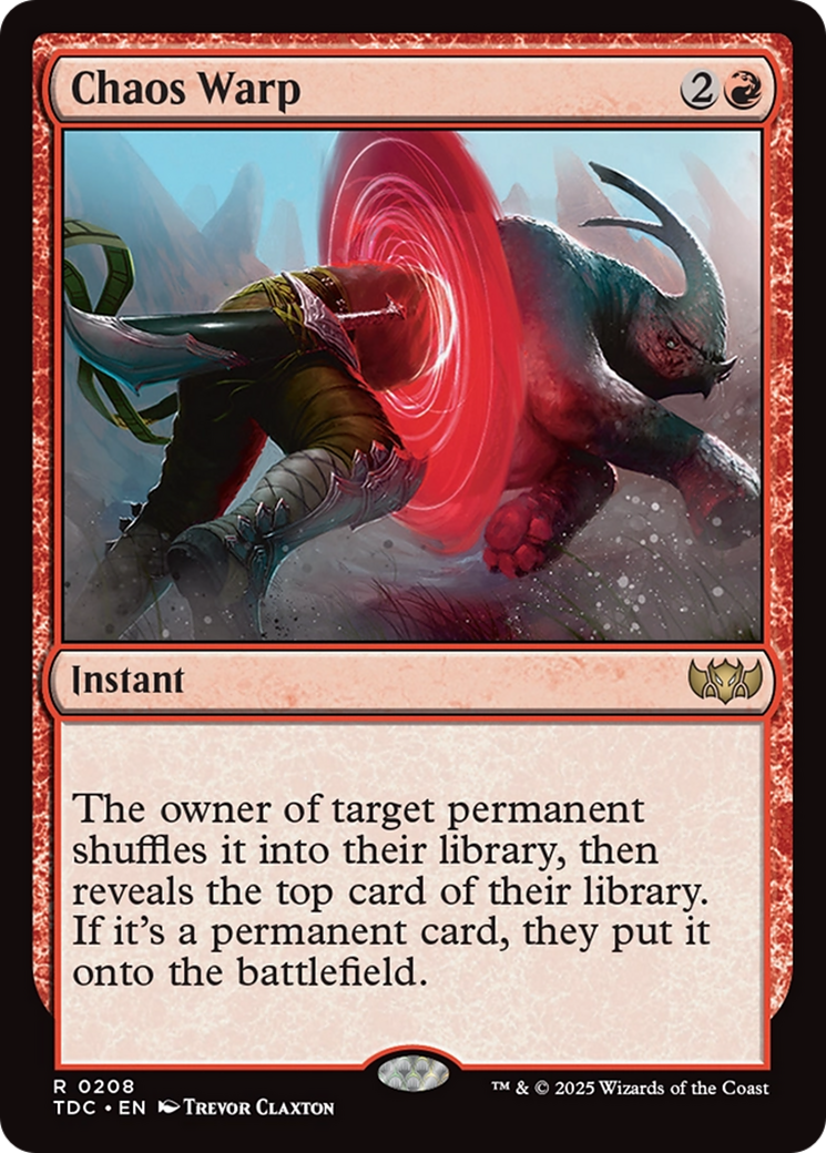Chaos Warp [Tarkir: Dragonstorm Commander] | Card Citadel