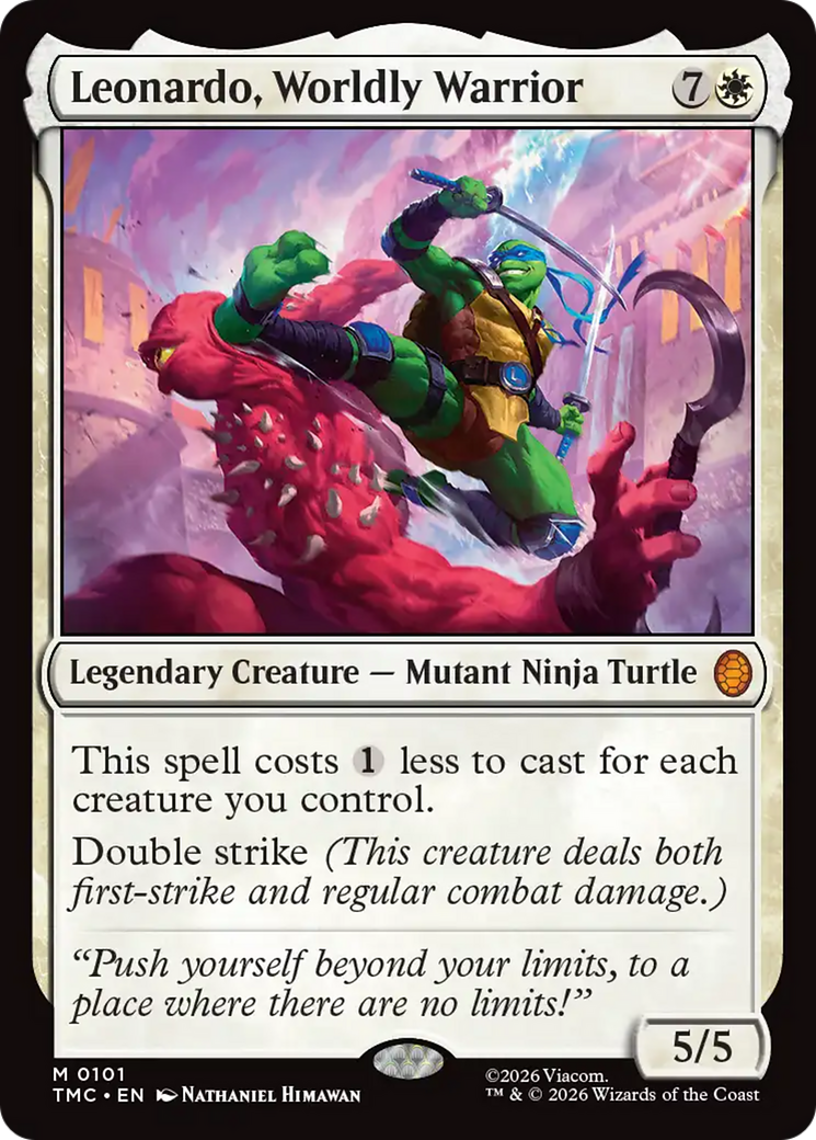 Leonardo, Worldly Warrior [Teenage Mutant Ninja Turtles Commander] | Card Citadel